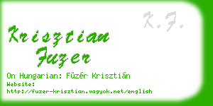 krisztian fuzer business card